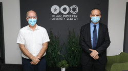 Shmunis School of Biomedicine and Cancer Research inaugurated by TAU. Photo: TAU President Prof. Ariel Porat and Israel's Minister of Science and Technology Izhar Shay (credit: Chen Galili)