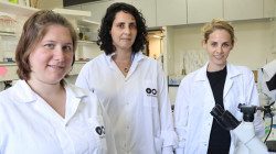 Israel develops cutting edge medication technology. LR: Tlalit Massarano, Dr. Avigail Baruch & Dr. Ayala Lampel. (credit: TAU)